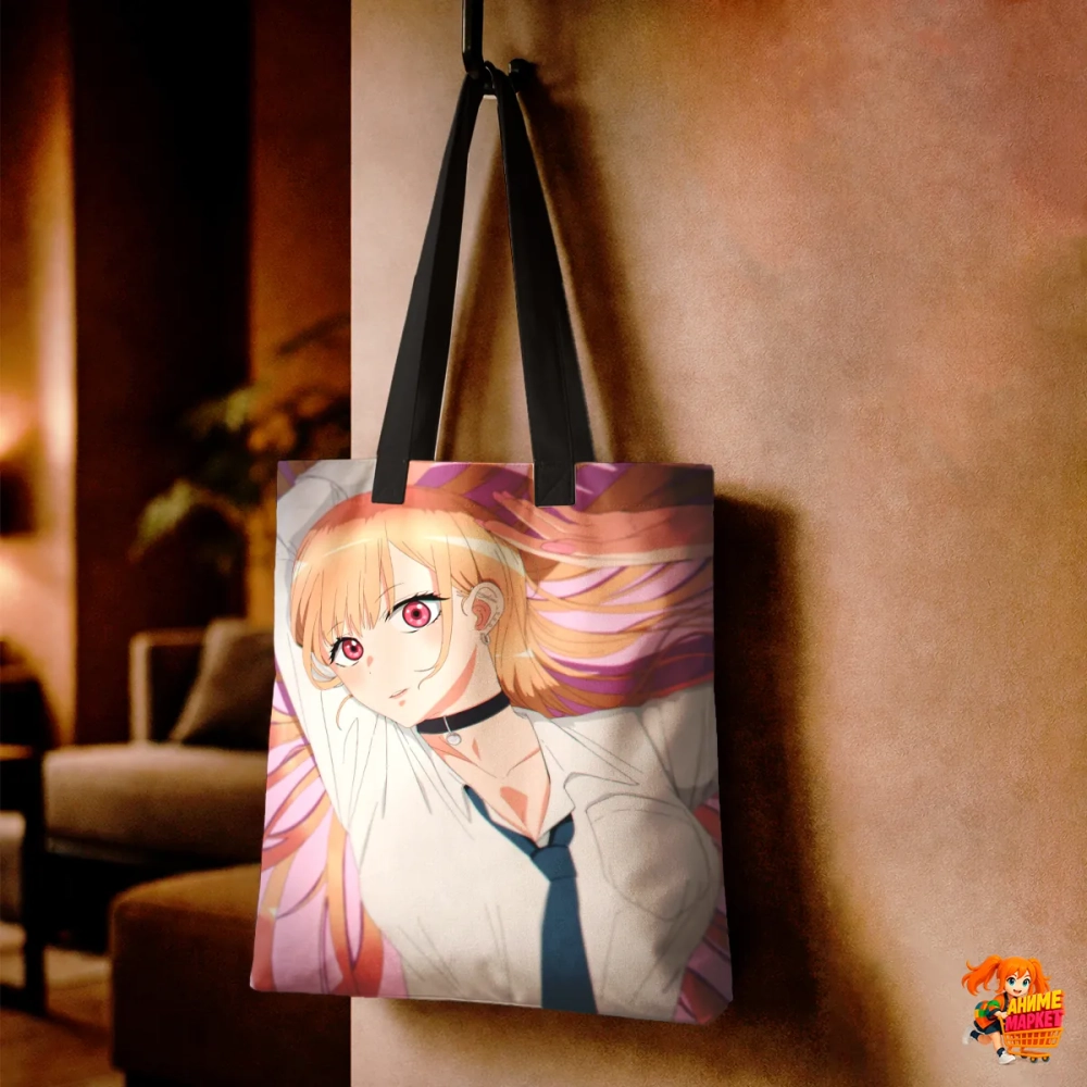 Сумка шоппер с принтом Эта фарфоровая кукла влюбилась