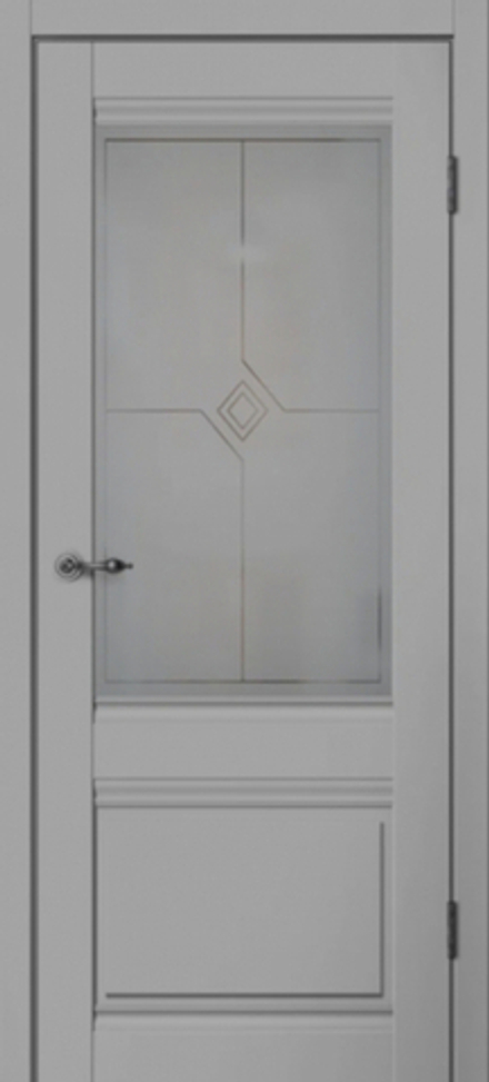 Дверь межкомнатная Estetic 01 ПО (серый)