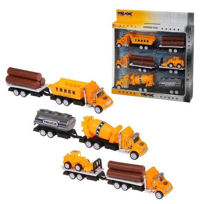 Набор машин ин. Спецтехника, машины с прицепом 3шт., трактор, 6 предм.992-60