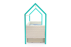 Детская кровать-домик мягкий Бельмарко Svogen мятно-белый