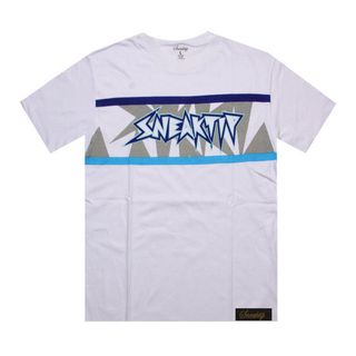 Футболка Sneaktip Edges белая с синим