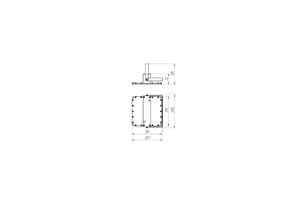Светильник LED Diora Quadro 55/7900 Г80 7900лм 55Вт 4000K IP65 лира