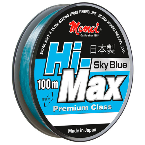 Леска Hi-Max Sky Blue 0,16 мм., 2,9 кг, 100 м, голубая