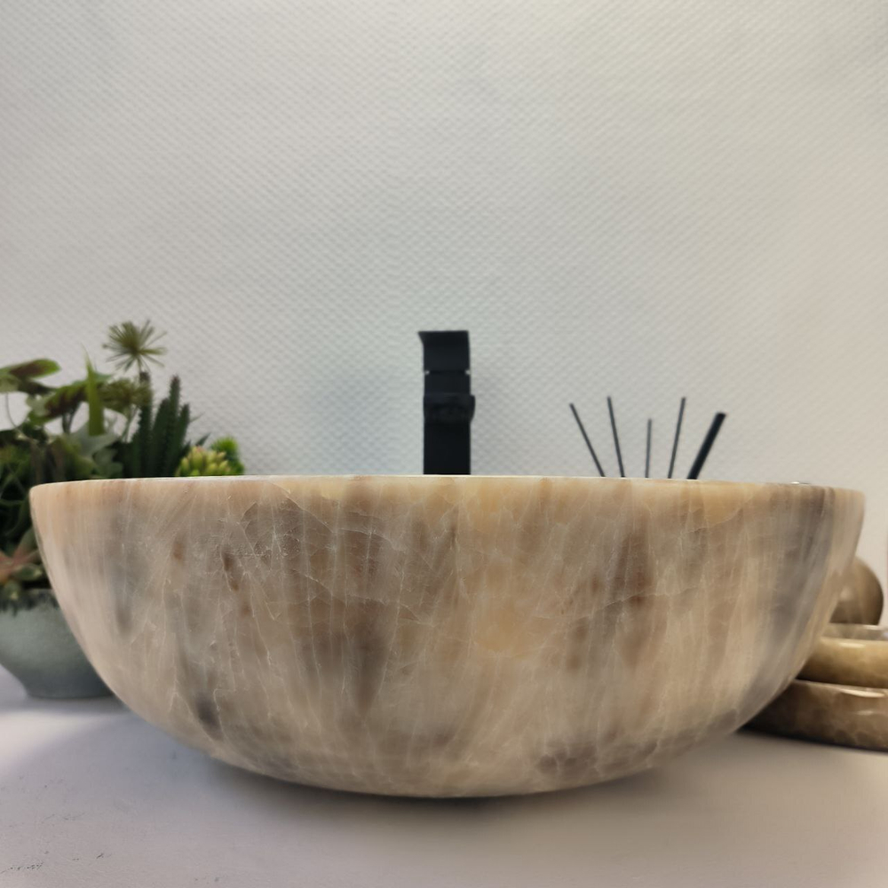 Раковина из оникса Bowl Grey TinLip BO-62950 45*45*15 43