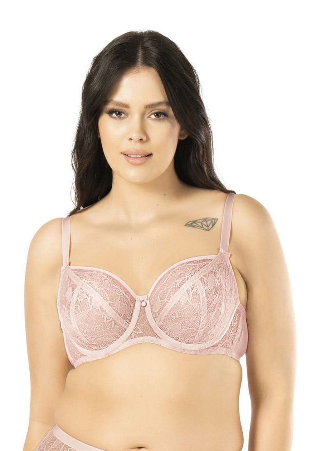 Бюстгальтер Victoria с мягкой чашкой plus size (Размер: 75K) (Цвет: кофейный)