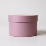 Плотная короткая круглая коробка(без ручек). Цвет; Пыльно розовый.