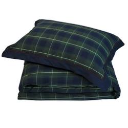 Постельное белье 2 спальное евро Casual Avenue Kingston Green Tartan зеленое