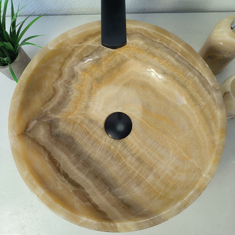 Раковина из оникса Bowl Sunset BO-66083 40*40*15 из натурального камня