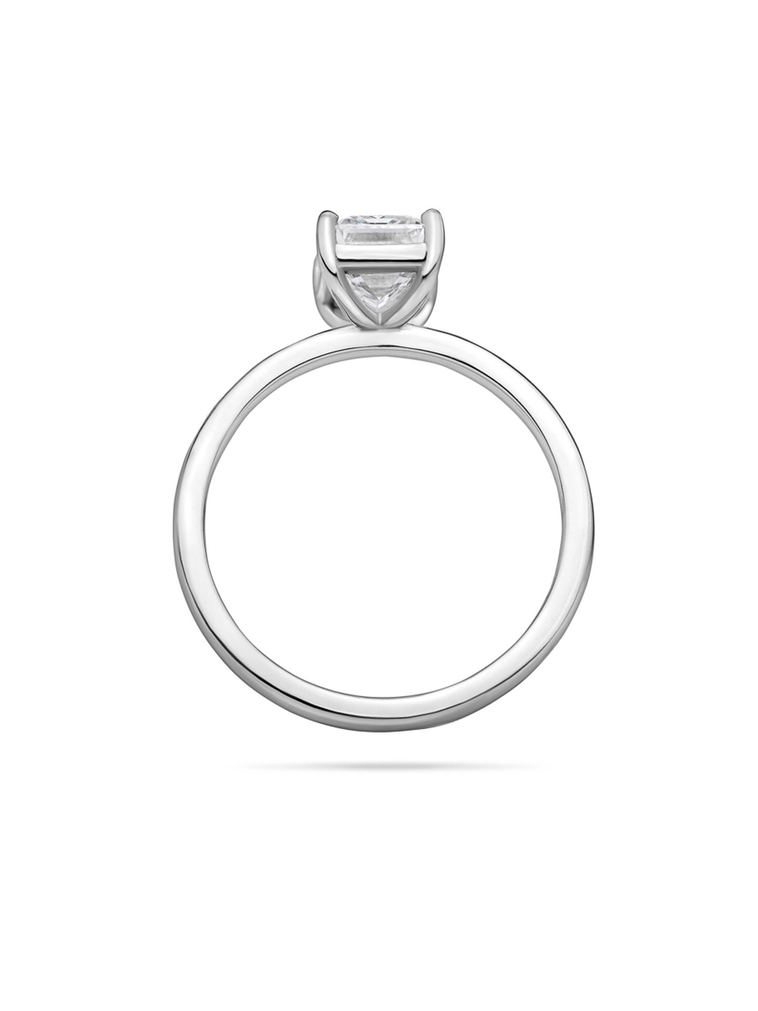 Кольцо с Лабораторным Бриллиантом - Изумруд 5*3 мм