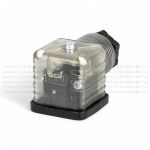 Штекер для дискретного клапана, с индикацией, прозрачный, Z5L, DIN43650/A, постоянный ток