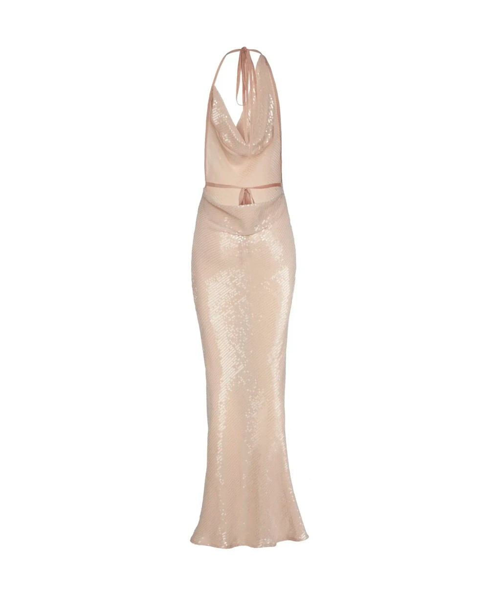 Платье в пайетках, Бежевое