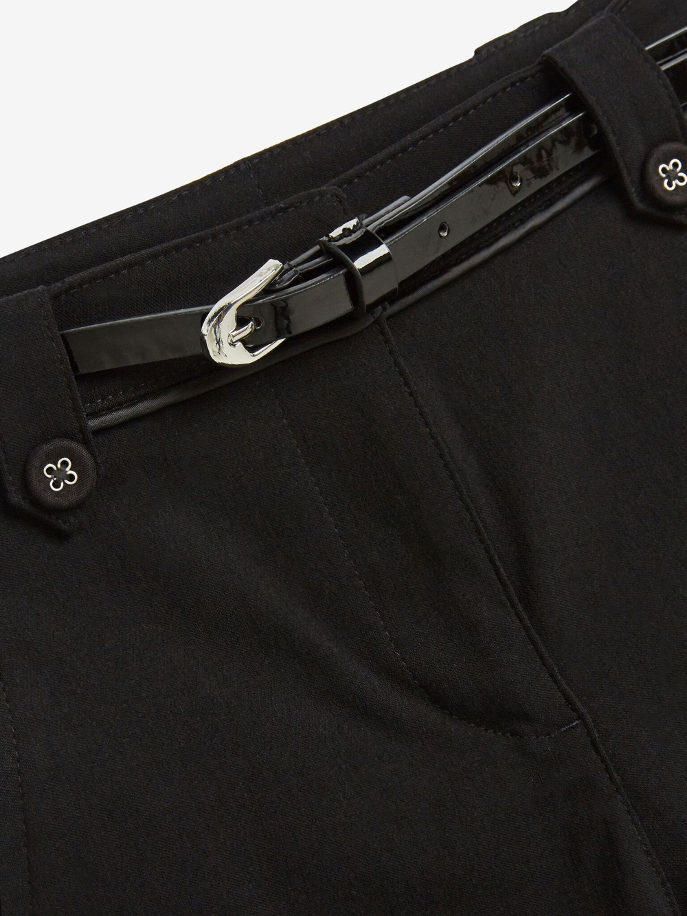 Брюки школьные скинни для девочки Next 129-870, Черный