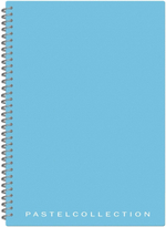 Бизнес-тетрадь Pastel Collection Blue/Mint, A4, 96 листов, пластиковая обложка, на гребне, клетка