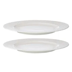 Набор из 2 тарелок белого цвета с фактурным рисунком Essential, Ø27см