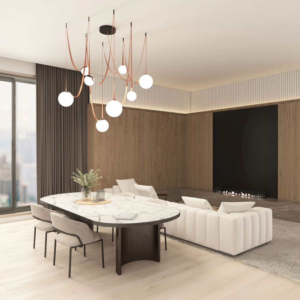 DK5555-BK Cветильник для трека-ремня Belty, серия Orb, со светодиодом, D230*H236мм, 48V DC, 15W, RA90, 120°, 3000K, IP20, черный, акрил