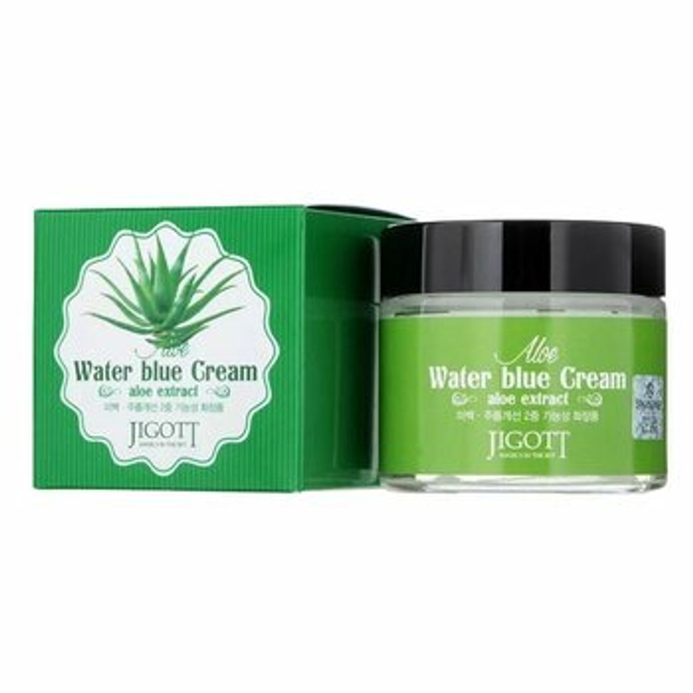 Крем для лица с алоэ вера Water blue cream aloe JIGOTT 70 мл