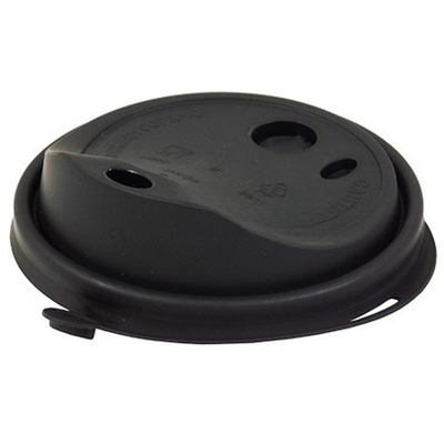 Крышка для стакана (d-80 мм) тип К с питейником черная ВЗЛП (50/1000 шт.) 3020ч