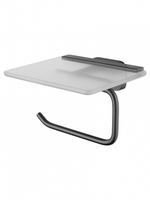 Держатель для туалетной бумаги с полкой WONZON & WOGHAND GRAFFITY, Темный графит (WW-9326)