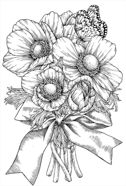 Inspirational Four Seasons Animals POST CARD. Coloring Book