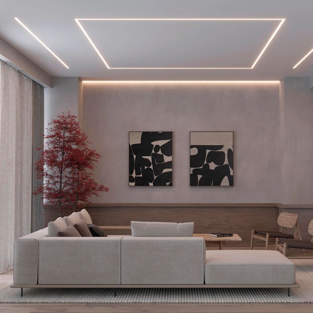 Профиль STRETCH-20-CEIL-D-CENTER-2000 WHITE (Arlight, Алюминий) 042948