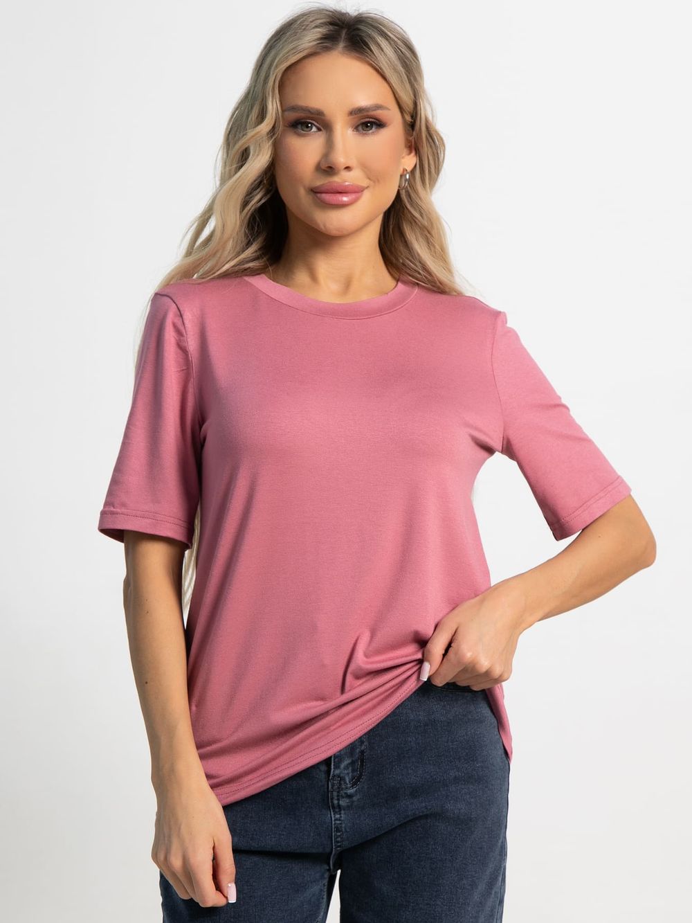 Футболка базовая (розовая) Б15578-10М LT Collection