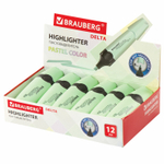 Текстовыделитель BRAUBERG "DELTA PASTEL" МЯТА линия 1-5 мм (24 штуки в упаковке)