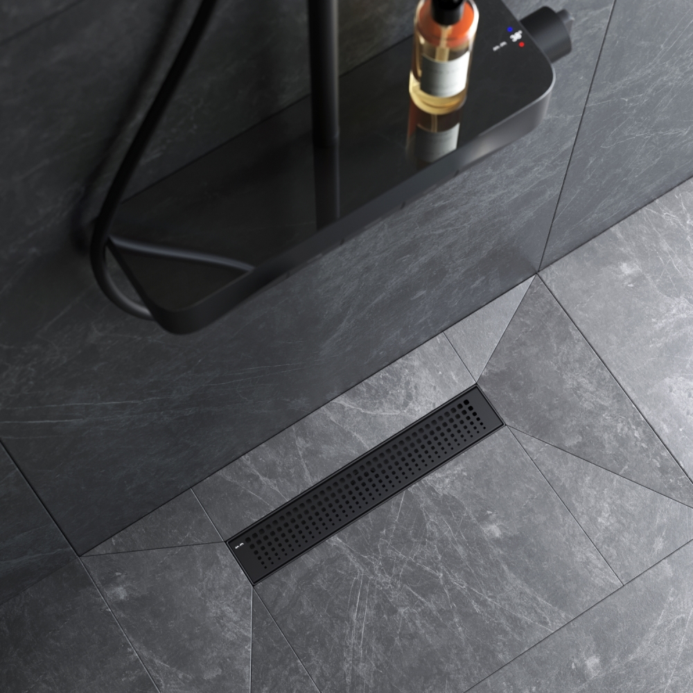 Трап для душа линейный, универсальный затвор Cut Gradient, 40 см AM.PM MasterFlow W01SC-P11-040-01BM