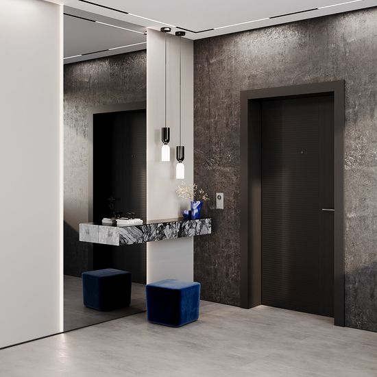 Выключатель встраиваемый VOLTUM S70 двухклавишный с подсветкой 10А, (сталь)