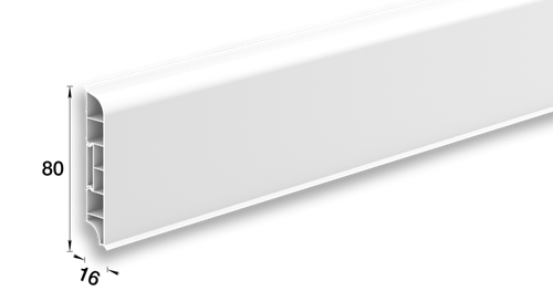 Плинтус напольный округлый "Дюра" 80 мм