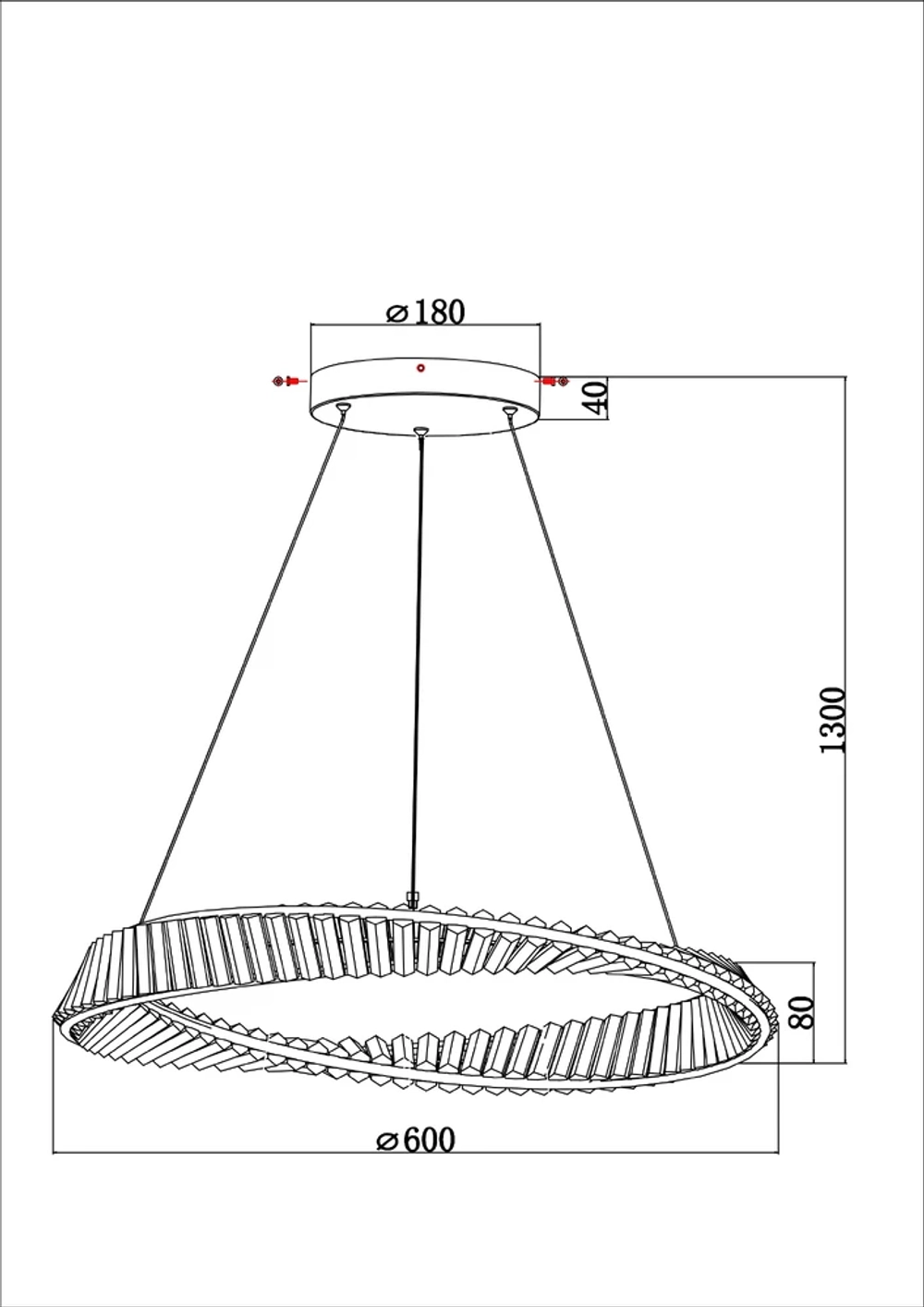 Подвесная люстра Divinare MILLIE 1136/17 SP-36