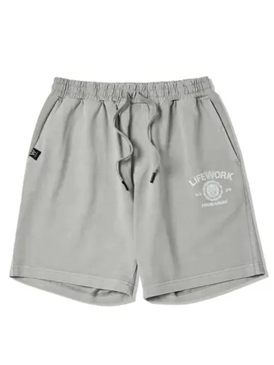 Базовые пигментные шорты с принтом логотипа