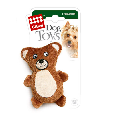 75023 Игрушка для собак мишка с пищалкой 9см, серия plush friendz