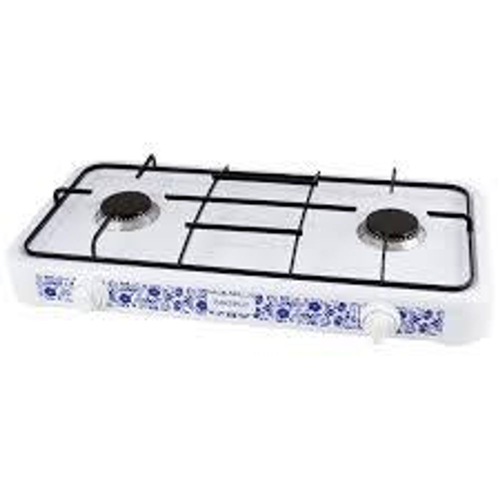 Плитка газовая 2-конфорочная 5,6кВт, (60х32х8см) EN-002