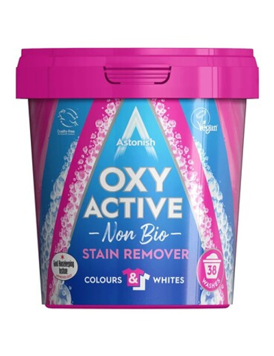 Astonish Активный пятновыводитель с усилителем стирки  OXY ACTIVE NON BIO STAIN REMOVER 625г