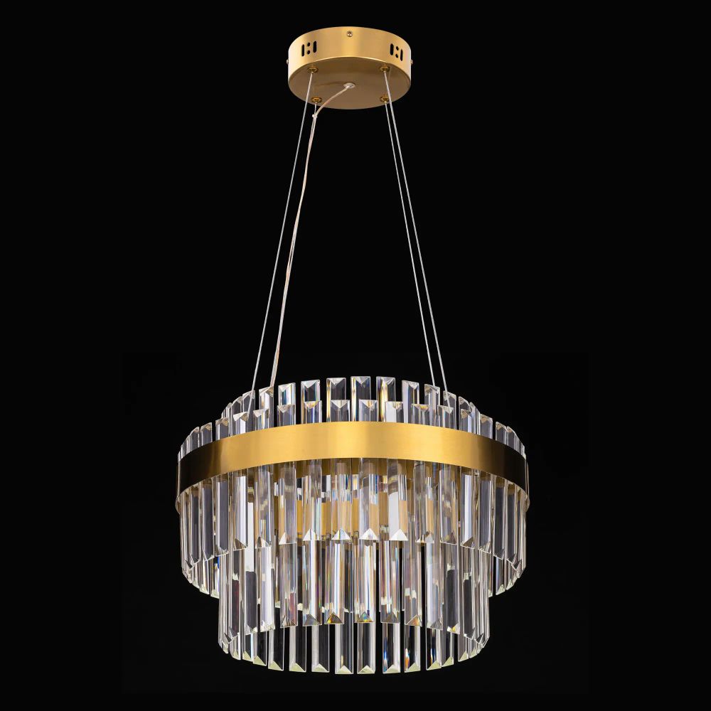 Citilux Sheldon CL339143 LED Люстра хрустальная с пультом Бронза