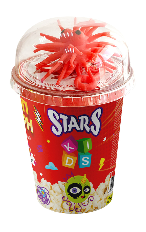 Воздушная кукуруза Попкорн соленый "STARSKIDS" с игрушкой (18гр 1*24шт)