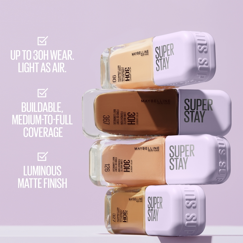 MAYBELLINE NEW YORK SuperStay Lumi-Matte - Легкий тональный крем для длительного эффекта, 35 ml