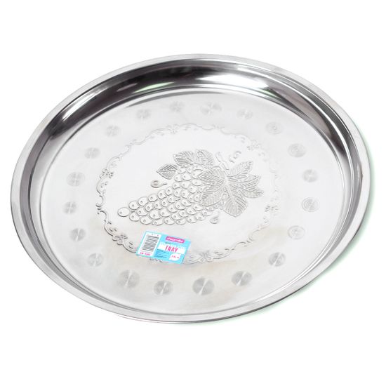 Поднос 34 см. из нержавеющей стали Kamille КМ 4300