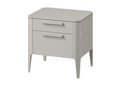 Тумба прикроватная Type oak 2 ящика ширина 50 см (серо-бежевый)
