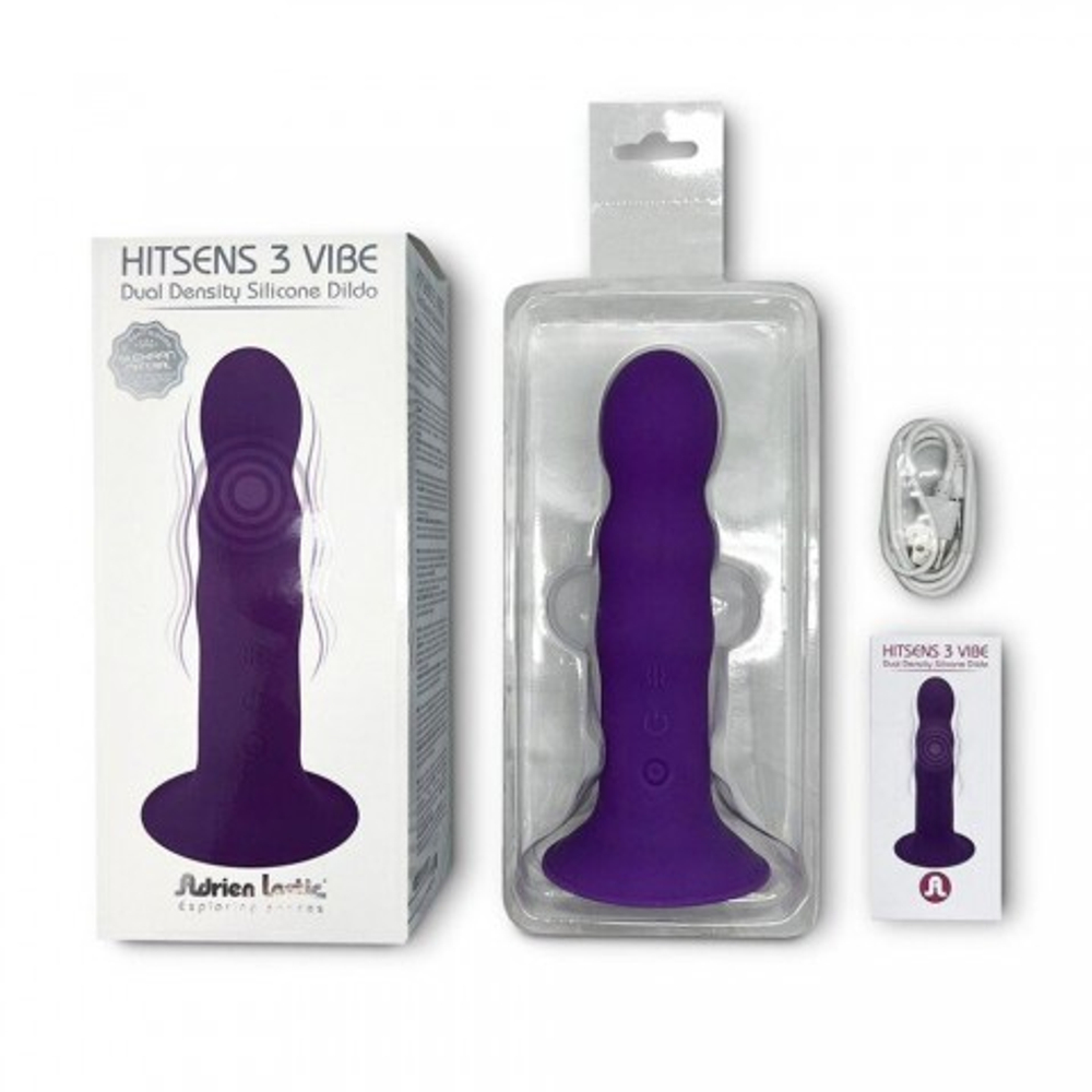 Вибратор Hitsens 3 лиловый  от Adrien Lastic (18,2*4 см.)