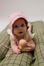 Панамка из муслина (горошек на розовом)