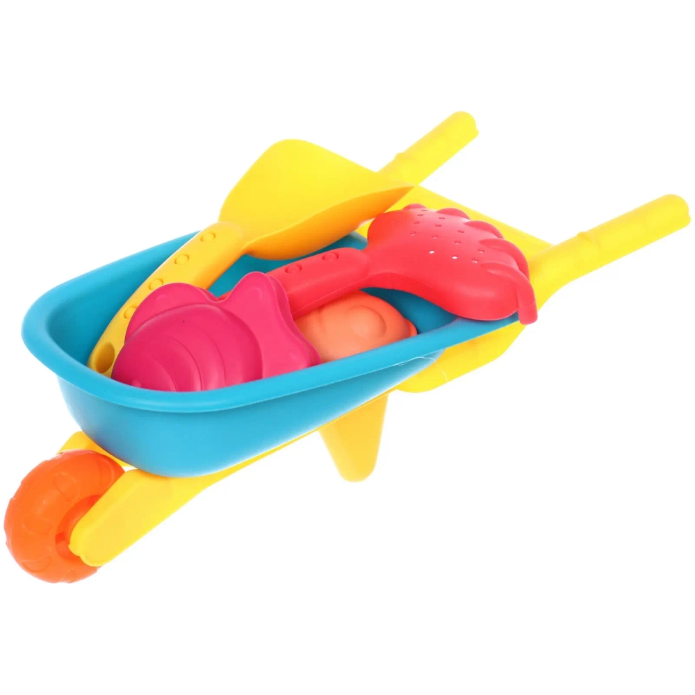 Набор для игры в песочнице «Тачка», 32*14 см, 5 предметов, микс