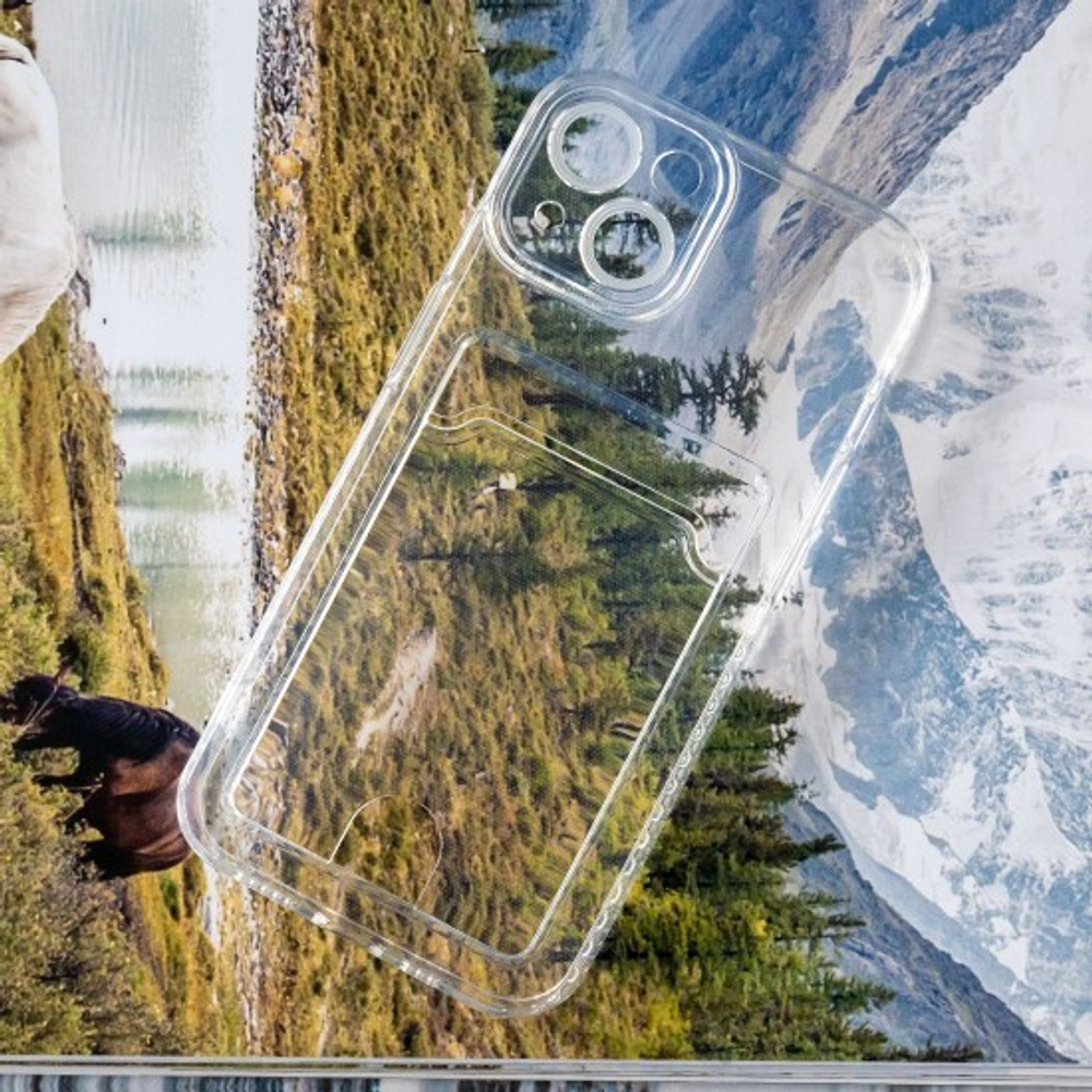 Силиконовый чехол для iPhone 13 с карманом для карт, 013019 CM