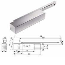 Дверной доводчик Dorma TS 92 XEA B EN 1-4, серый (до 80 кг. без рычага)
