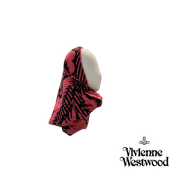 VIVIENNE WESTWOOD ШАРФ-СНУД ИЗ ОВЕЧЬЕЙ ШЕРСТИ РОЗОВЫЙ С ПРИНТОМ