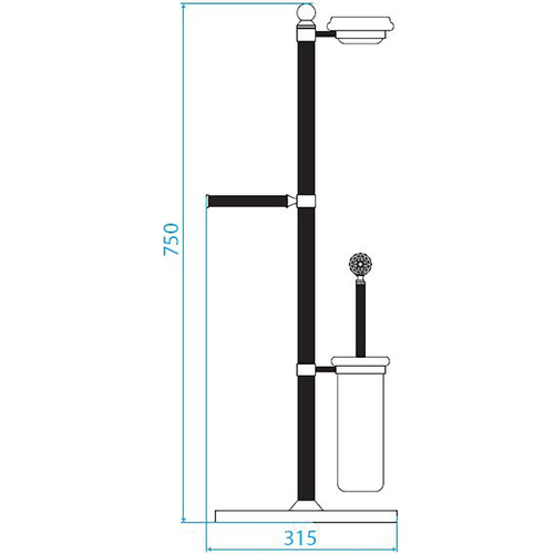 Напольная стойка Cezares Olimp OLIMP-WCS-01-Sw Хром