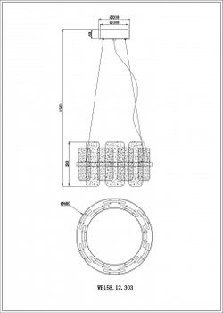 Подвесной светильник Wertmark Nelly WE158.12.303