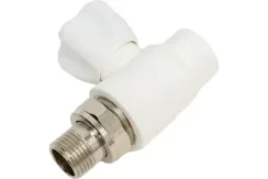 Кран шаровый TEBO сварка сгон НР 25*3/4 прямой белый 35282