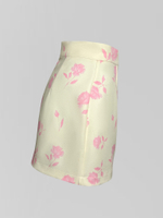 Костюм Bisher 0406 в цветок из юбки и укороченного пиджака