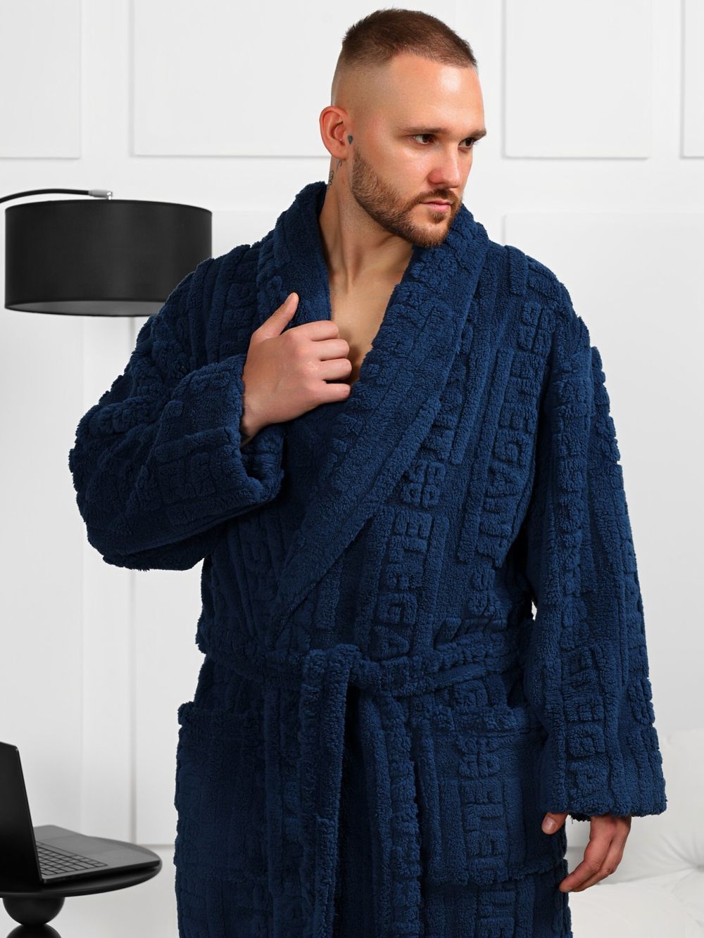 Халат мужской Идеал-3 Виотекс СИНИЙ